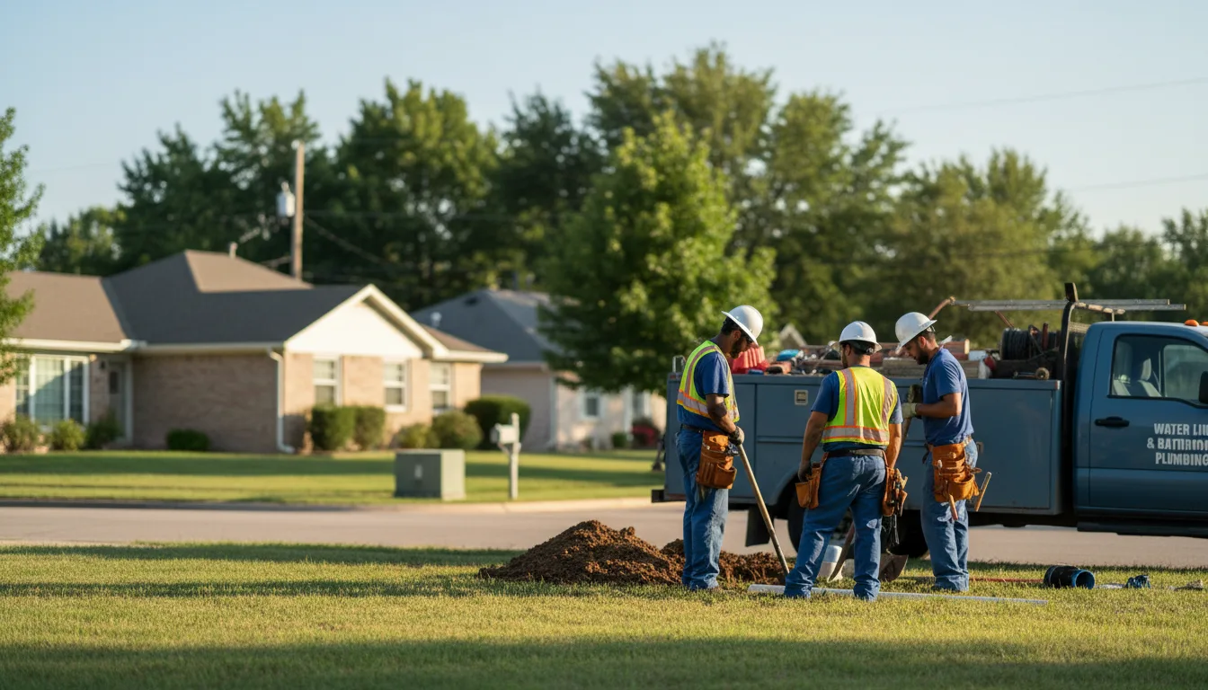 Residential water line and bathroom plumbing service in Liberty, MO